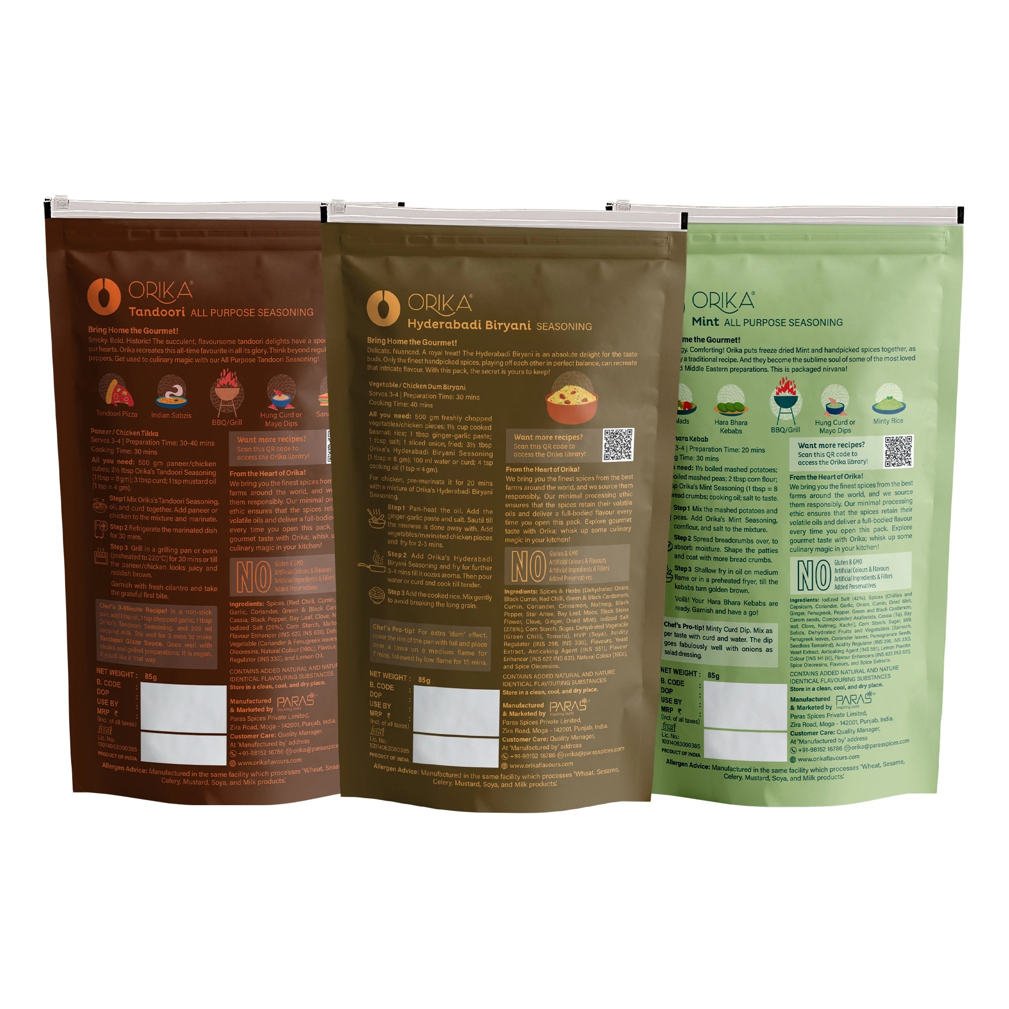Orika Mint, Tandoori & Biryani Combo (Pack of 3)